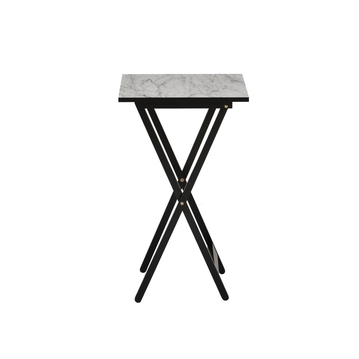 Talia Tray Table Set With Faux Marble
