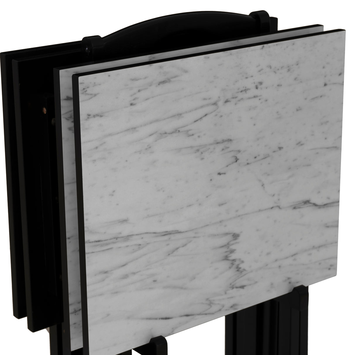 Talia Tray Table Set With Faux Marble