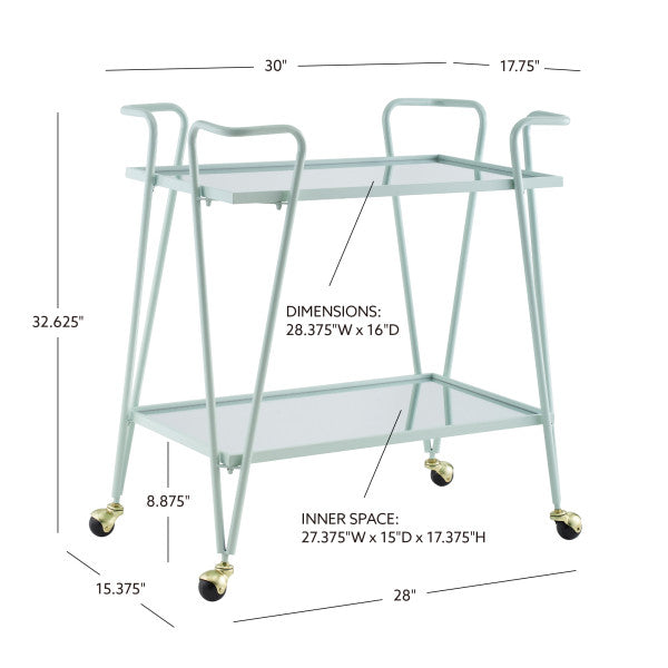 Ellie Metal Bar Cart