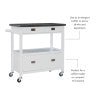 Sydney White Kitchen Cart