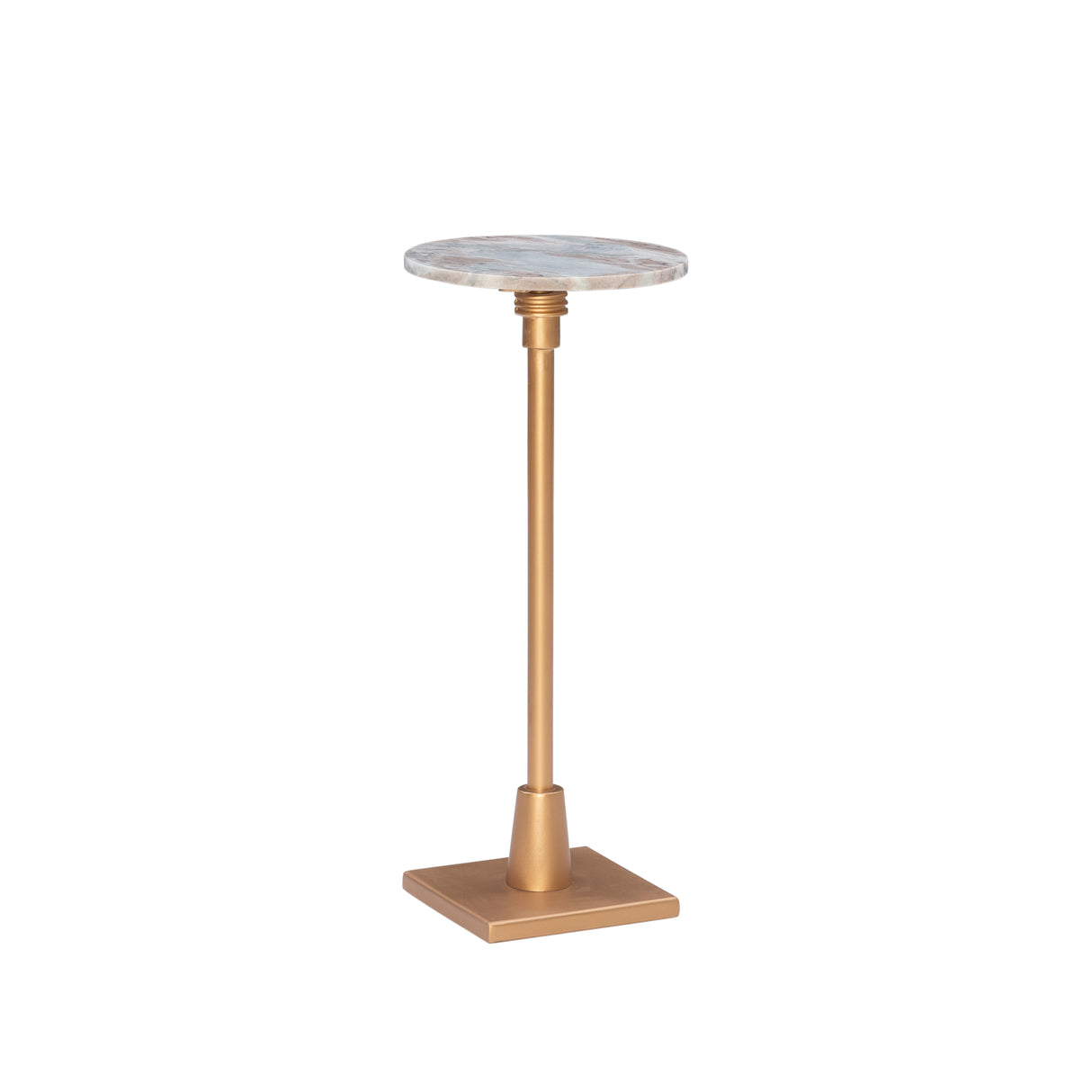 Averi Sandy Marble Gold Adjustable Drink Table