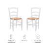 Venezia White Rush Seat Dining Chair (Set of 2)
