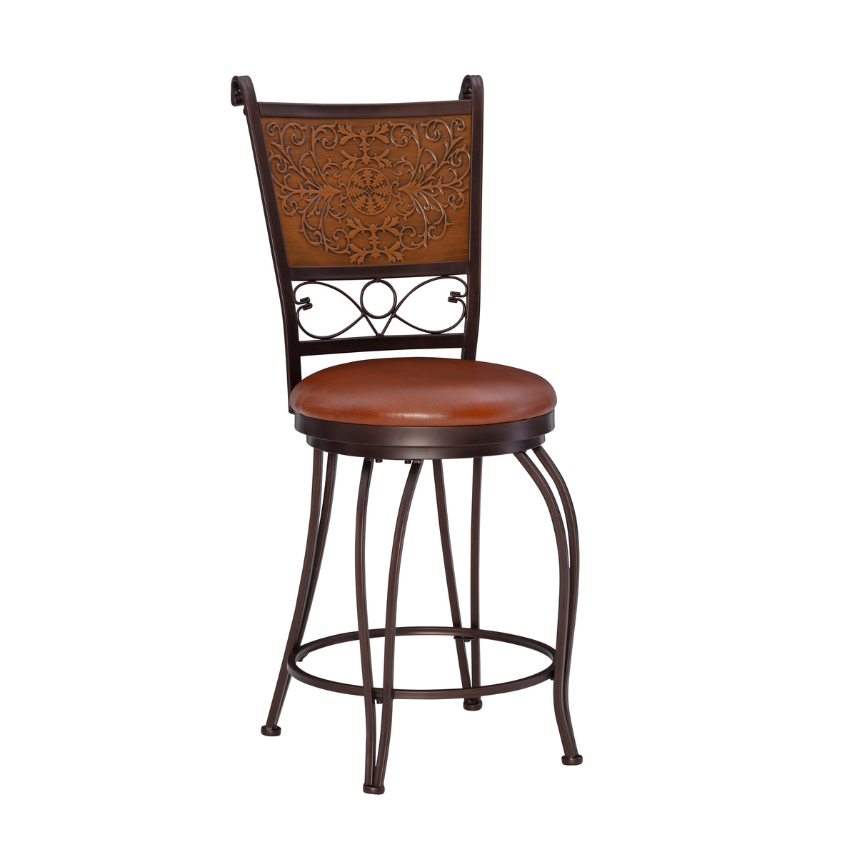 Bernet Copper Stamped Counter Stool