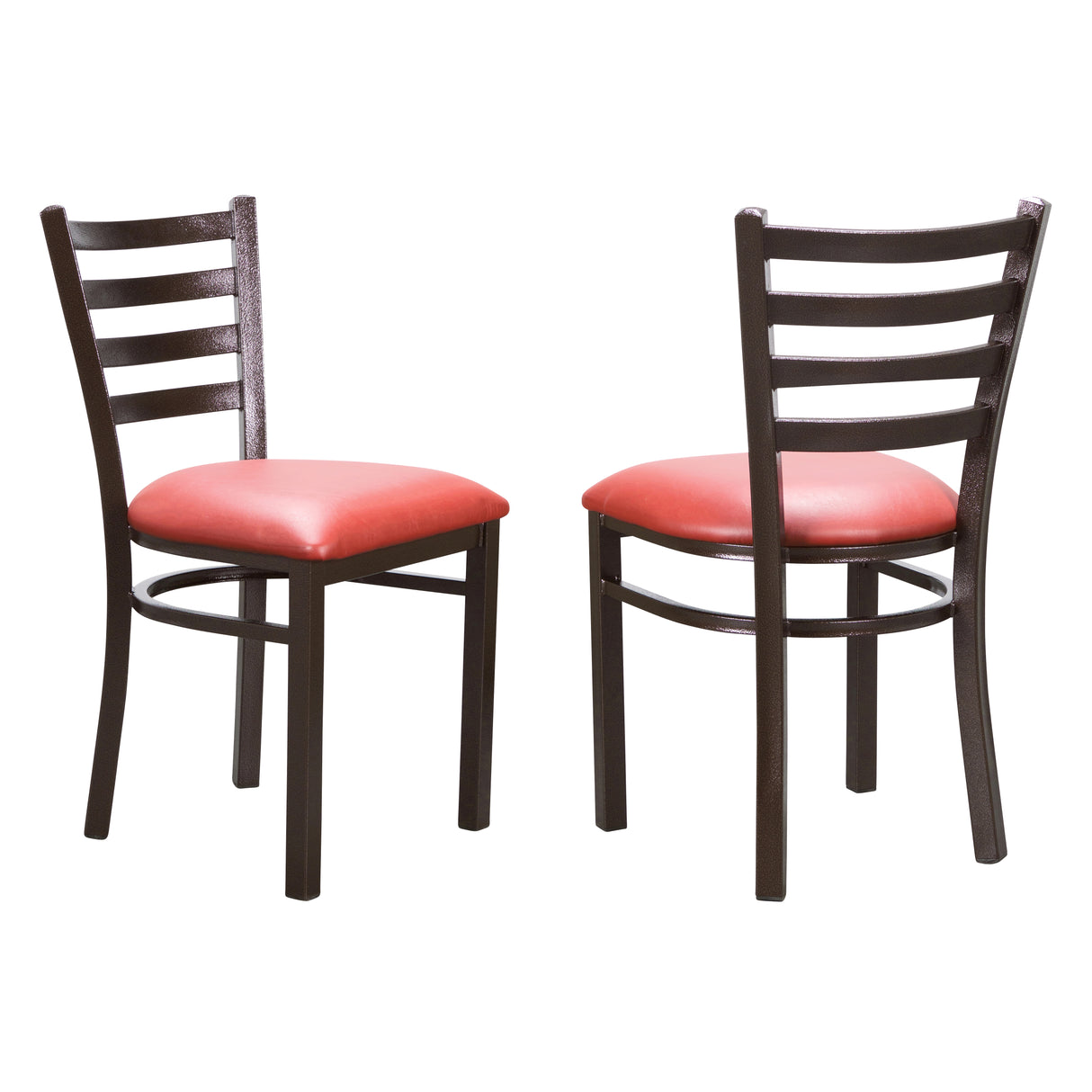 Kara Vinyl Metal Side Chairs (Set of 2)