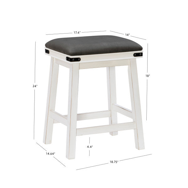 Milligan White Stool