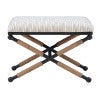 Campaign Striped Accent Stool