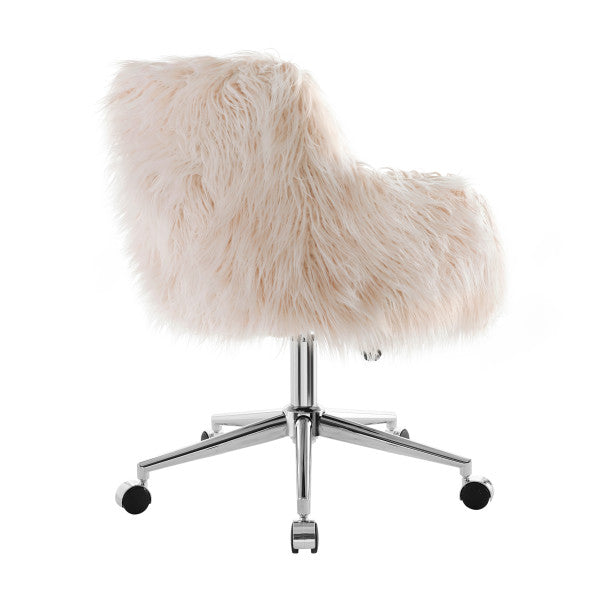 Dawson Faux Fur Barrel Office Chair