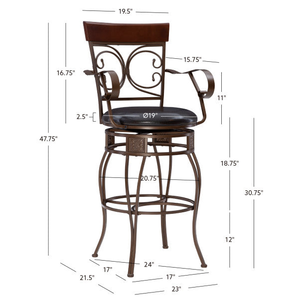Bria Big and Tall Counter Stool