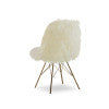 Daisy Faux Flokati Chair With Gold Legs
