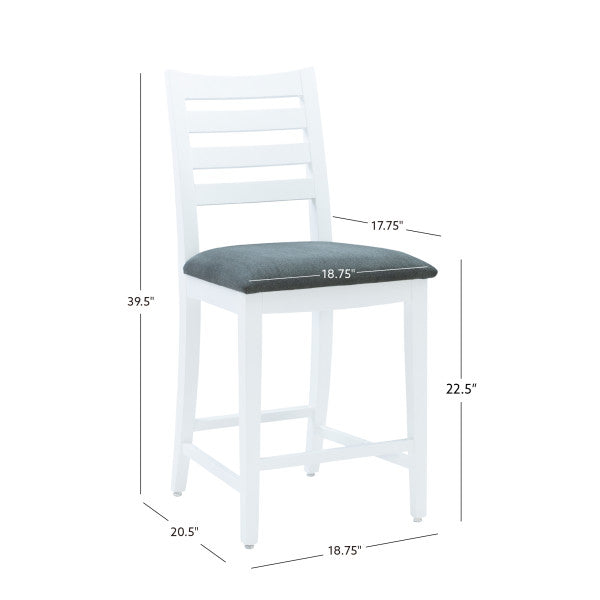 Felicia White Counter Stools (Set of 2)