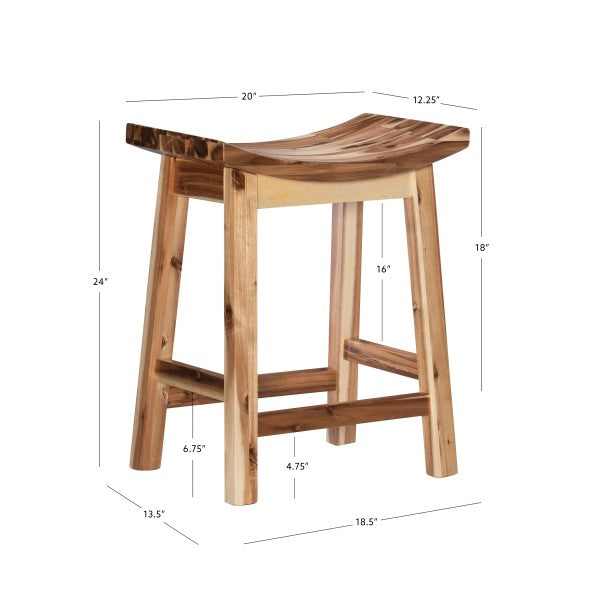 Archer Natural Saddle Counter Stool