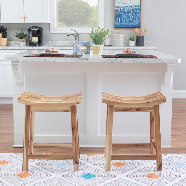Archer Natural Saddle Counter Stool