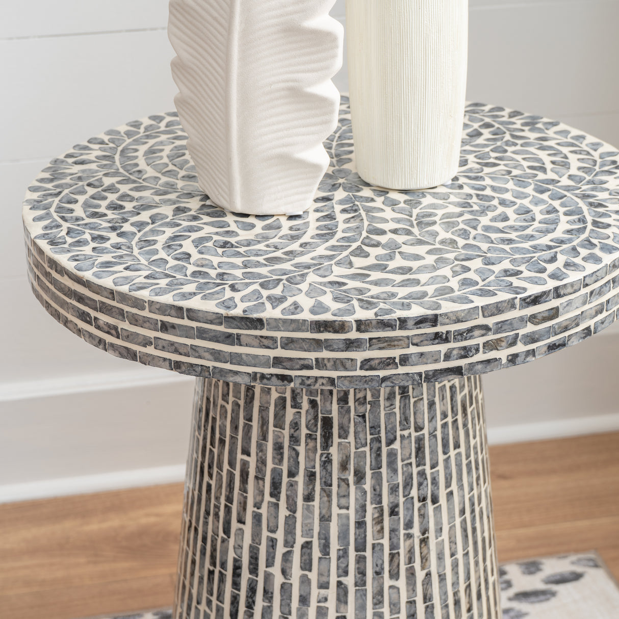 Capiz Black Side Table