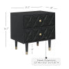 Geo 2-Drawer Texture Nightstand