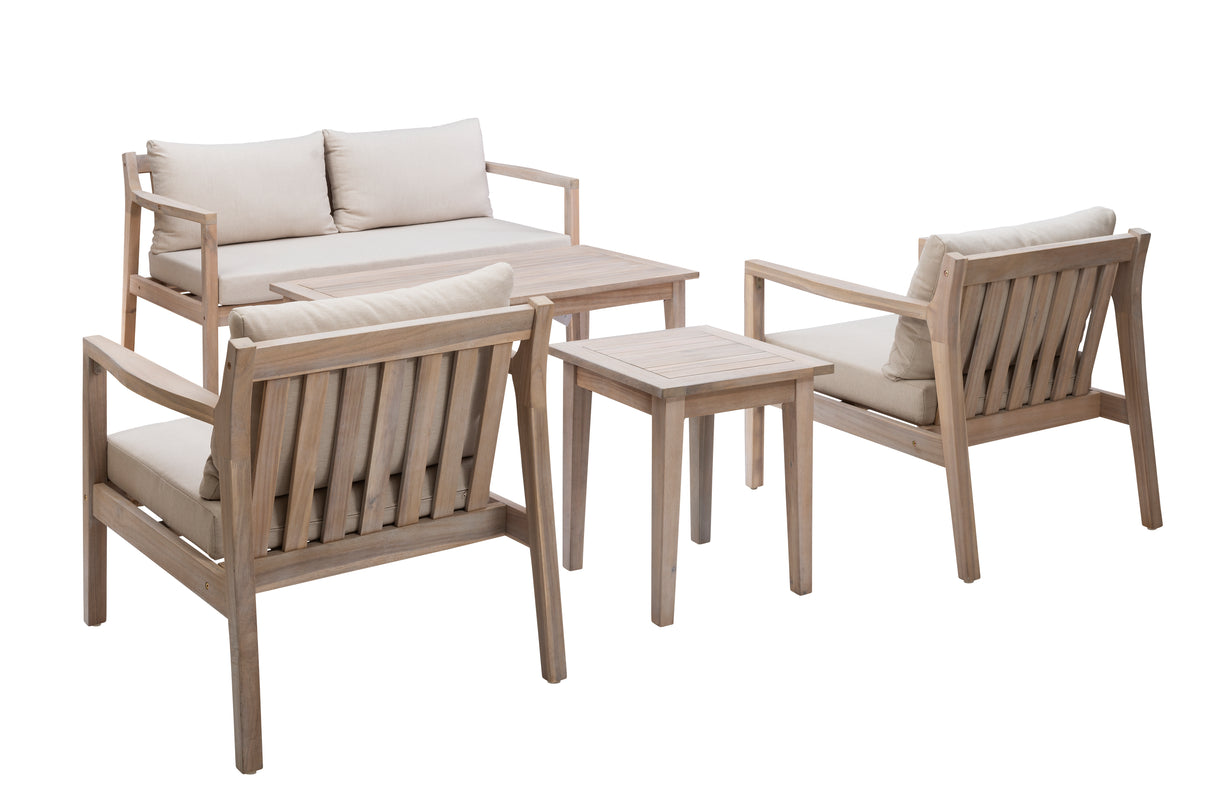 Svana Natural 5 Piece Conversation Set