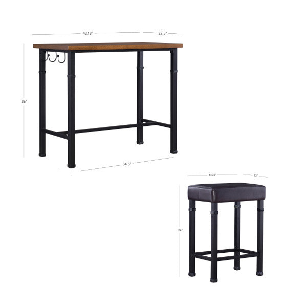 Austin 3 Piece Faux Leather Set