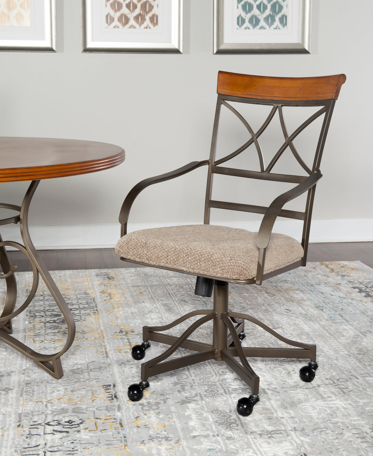 Hamilton Swivel Arm Chair (Set of 2)