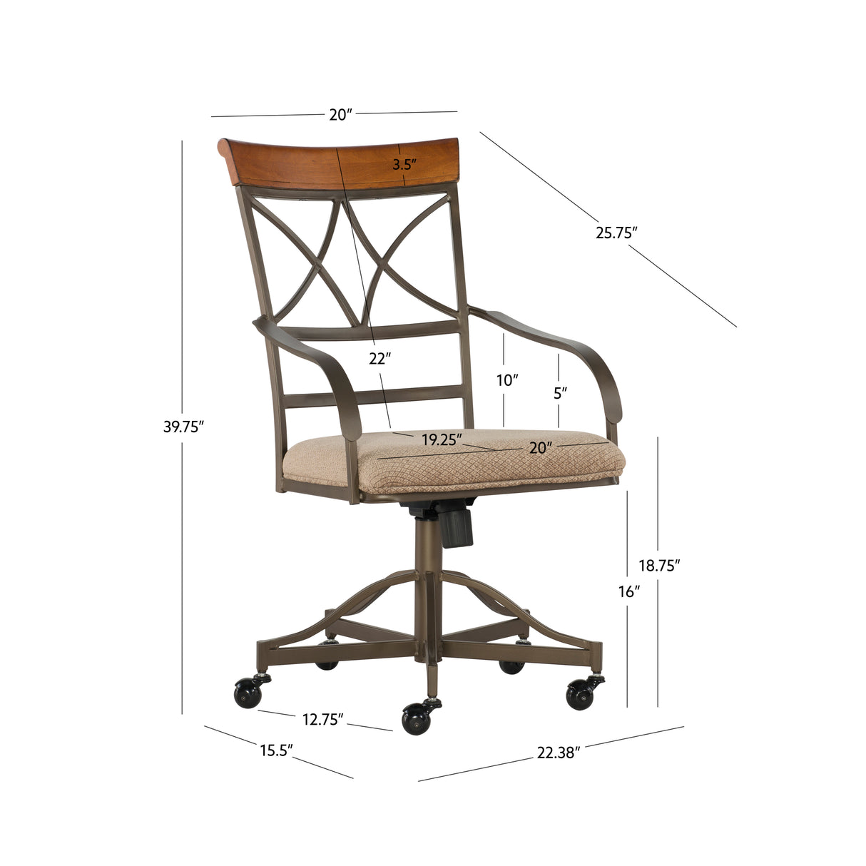 Hamilton Swivel Arm Chair (Set of 2)