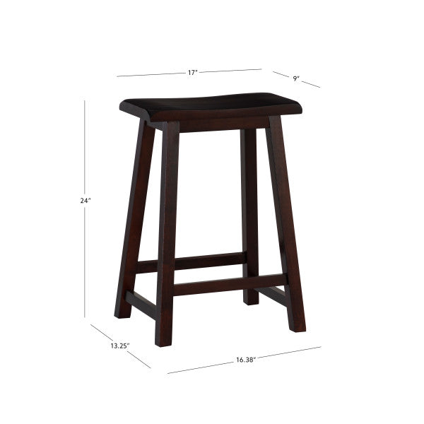 Saddle Dark Brown Stool