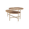 Cleo Natural Black Two-Tiered Coffee Table