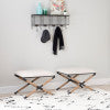 Campaign Linen Accent Stool