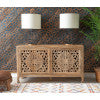 Heidi Natural 2 Door Carved Cabinet