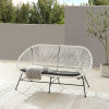 Anson White Loveseat