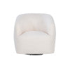 Skyler White Sherpa Swivel Chair