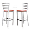 Kara Rust Vinyl Metal Bar Stools (Set of 2)