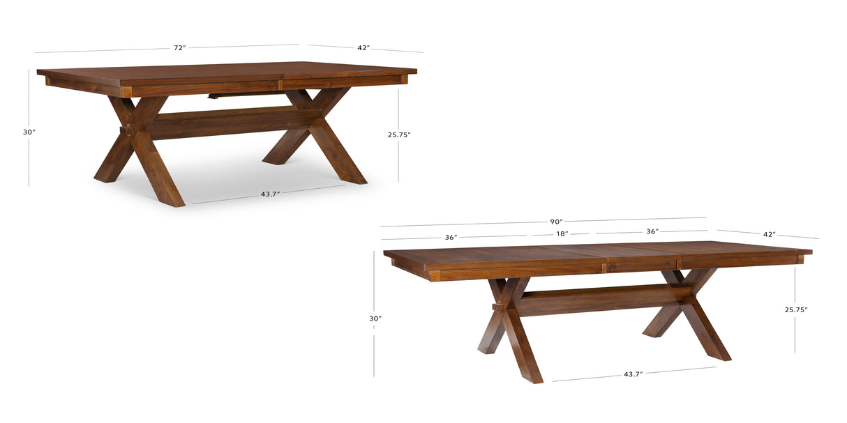 Kraven Dark Hazelnut Dining Table