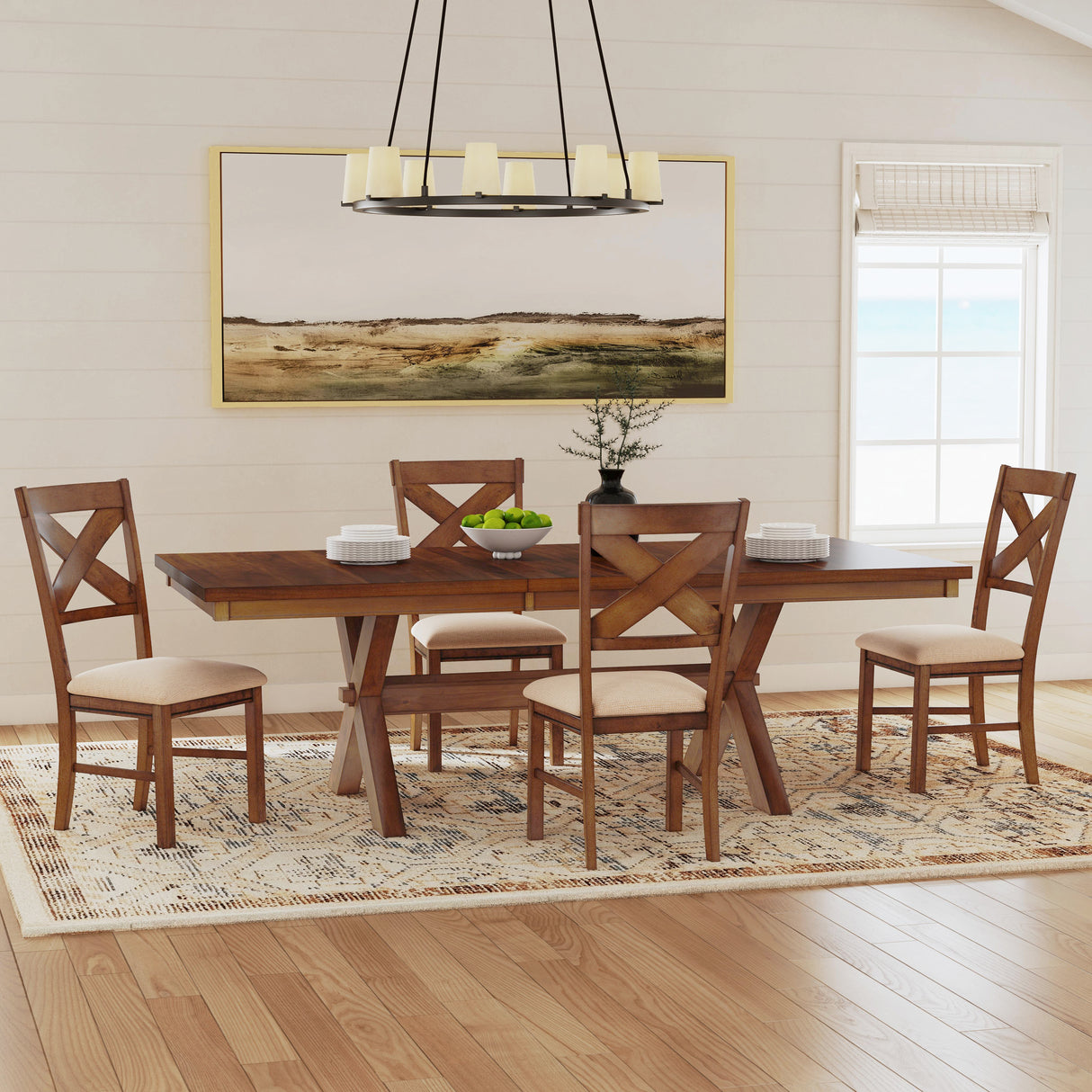 Kraven Dark Hazelnut Dining Set