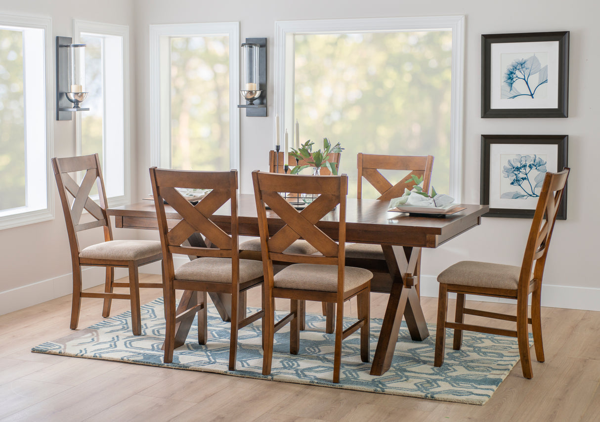 Kraven Dark Hazelnut Dining Set
