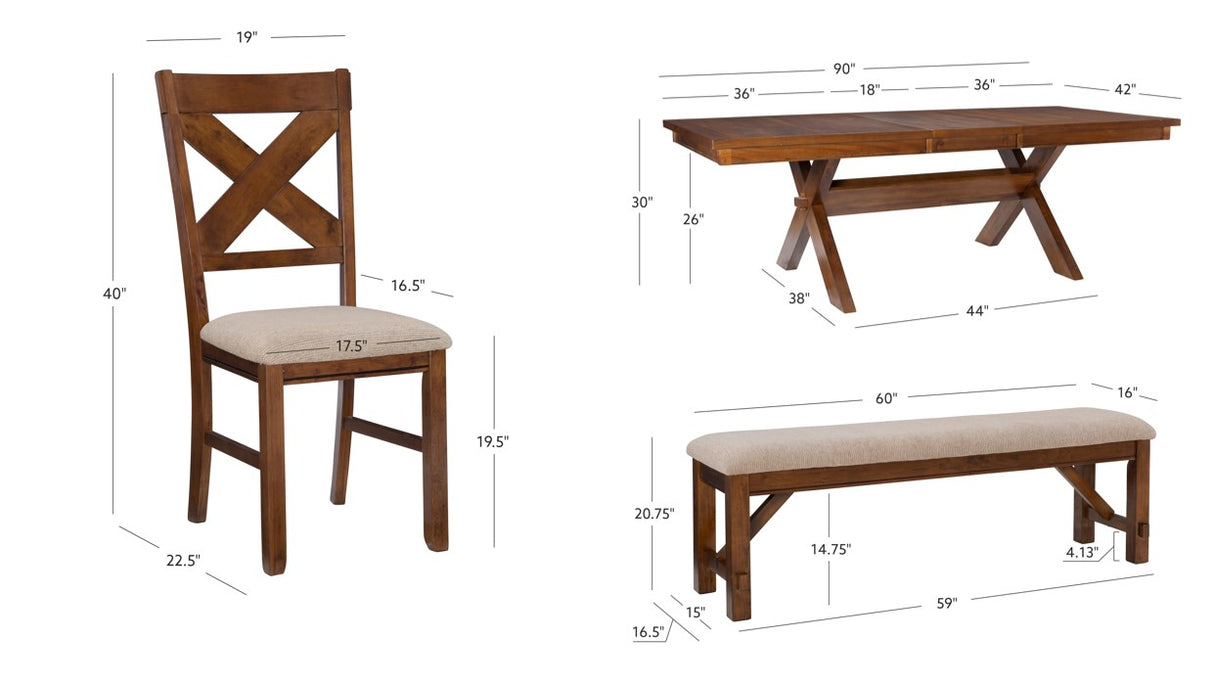 Kraven Dark Hazelnut Dining Set