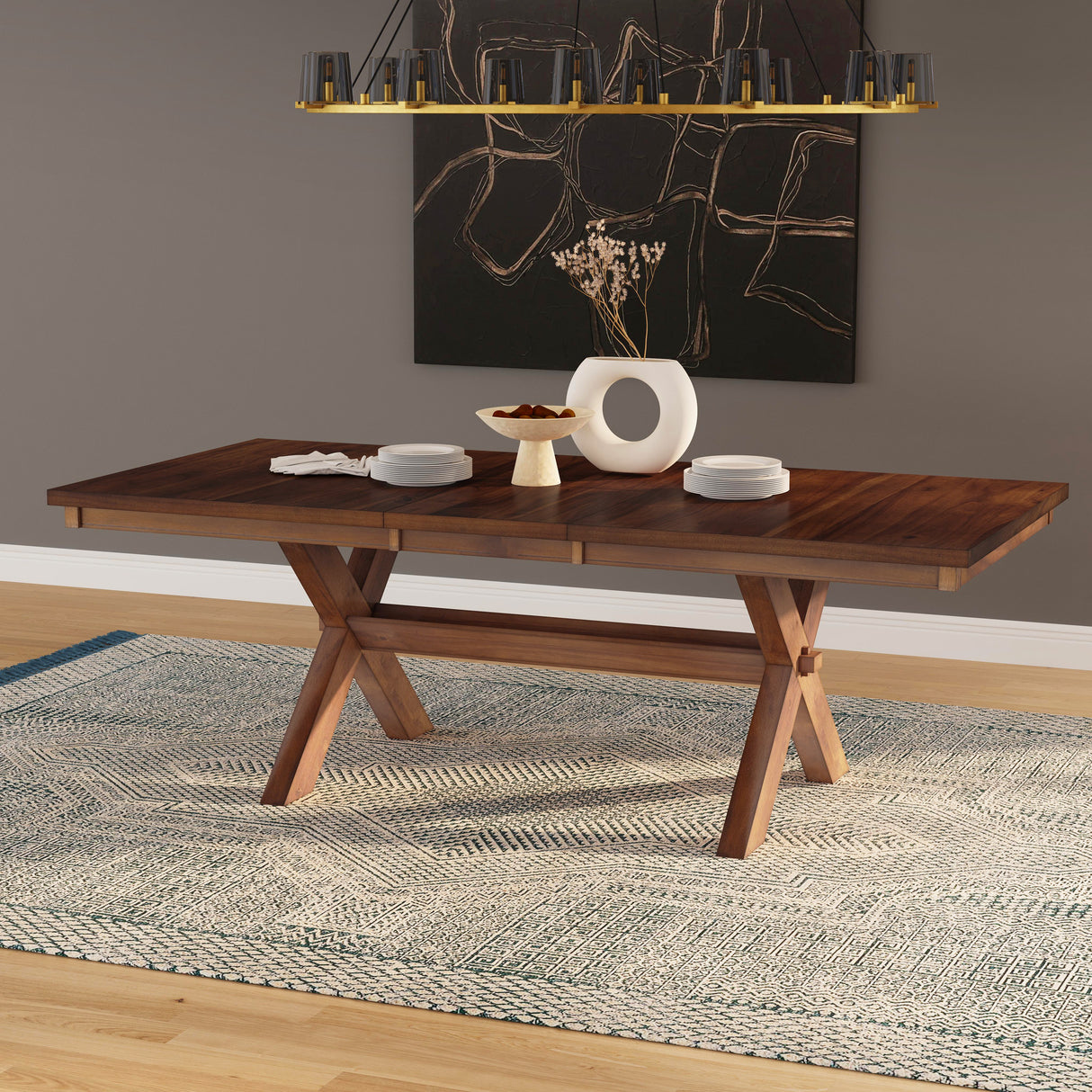 Kraven Dark Hazelnut Dining Table