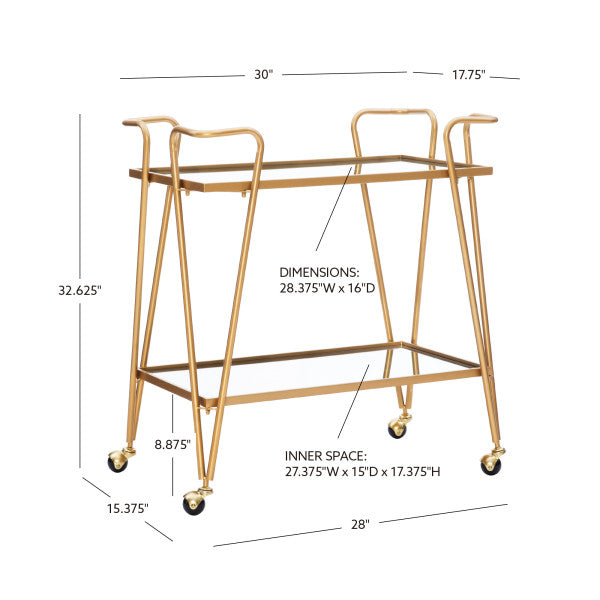 Ellie Metal Bar Cart