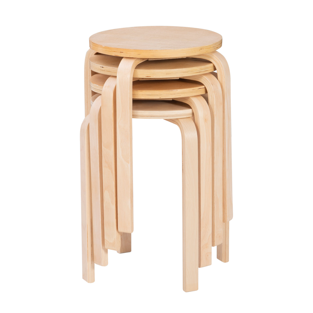 Polly Natural Stacking Stool (Set of 4)