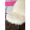 Daisy Faux Flokati Chair With Gold Legs