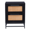 Raphael Cane Two Drawer Table