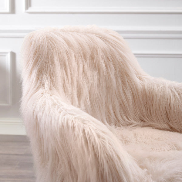 Dawson Faux Fur Barrel Office Chair