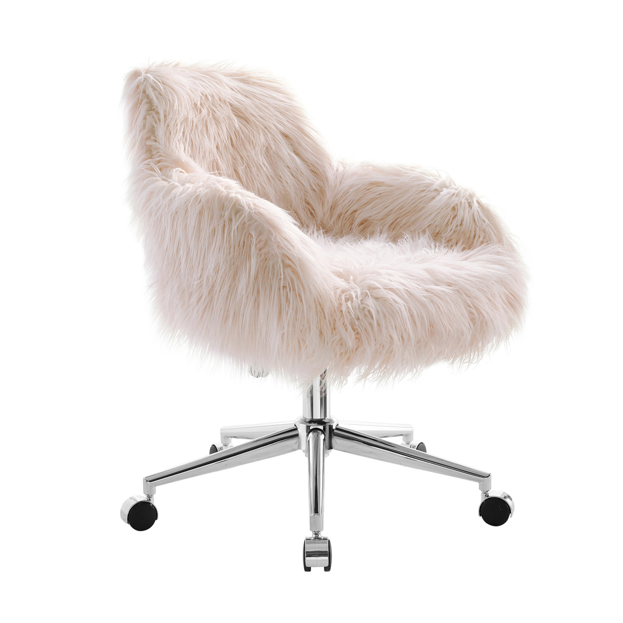 Dawson Faux Fur Barrel Office Chair