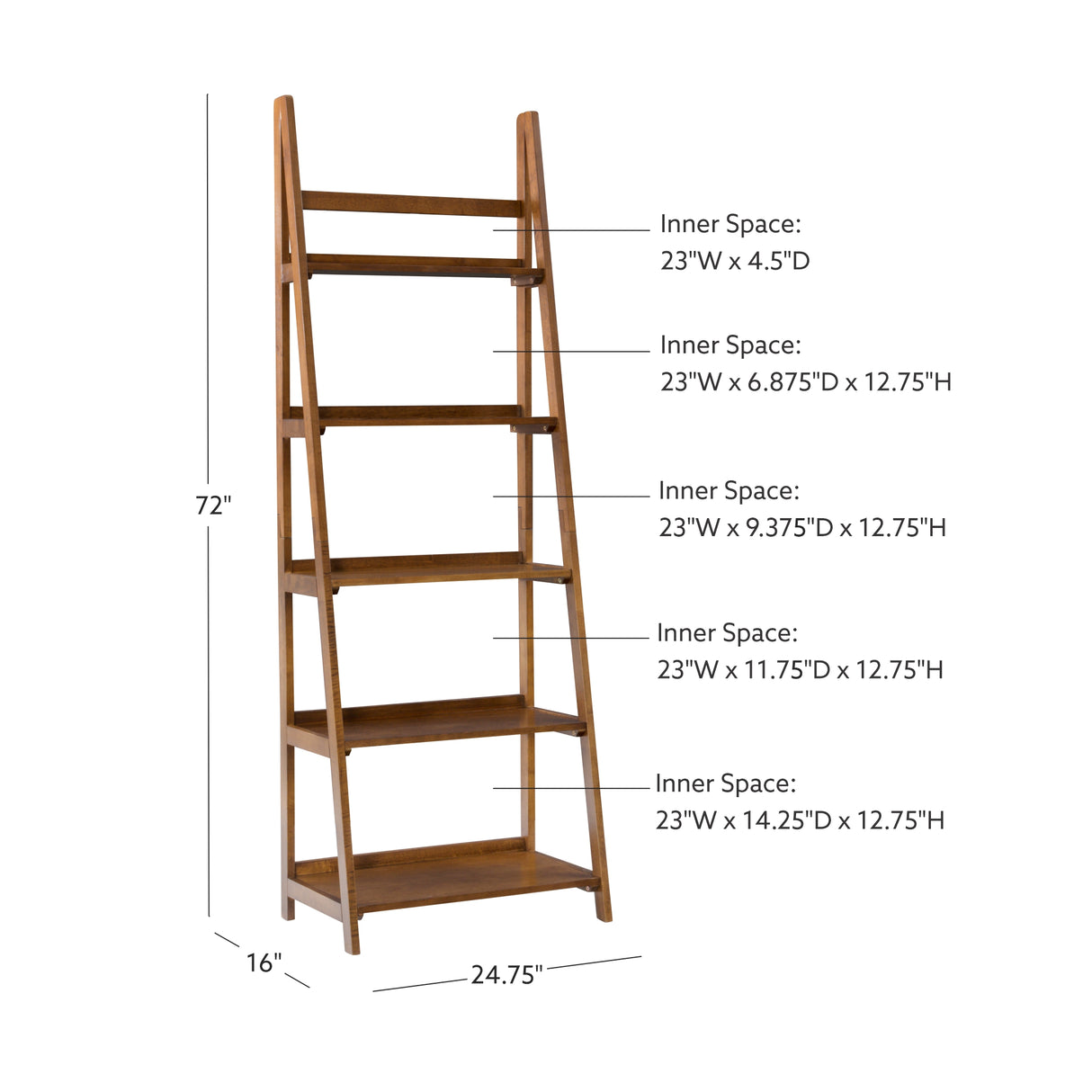 Cosgrove 5 Shelf Ladder Bookcase