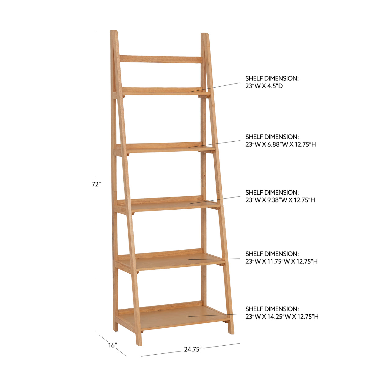 Cosgrove 5 Shelf Ladder Bookcase