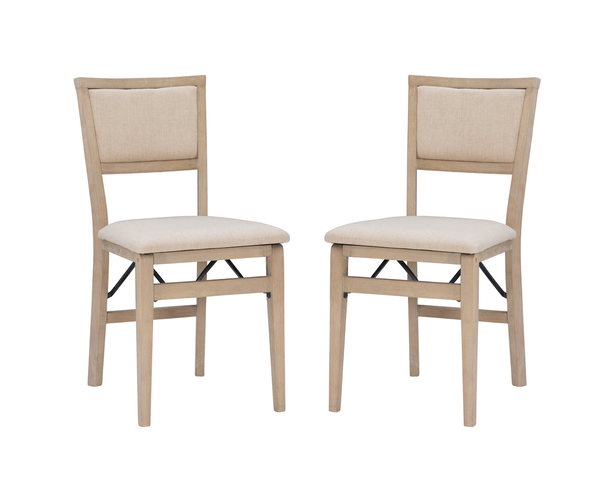 Keira Gray wash Padded Folding Chair