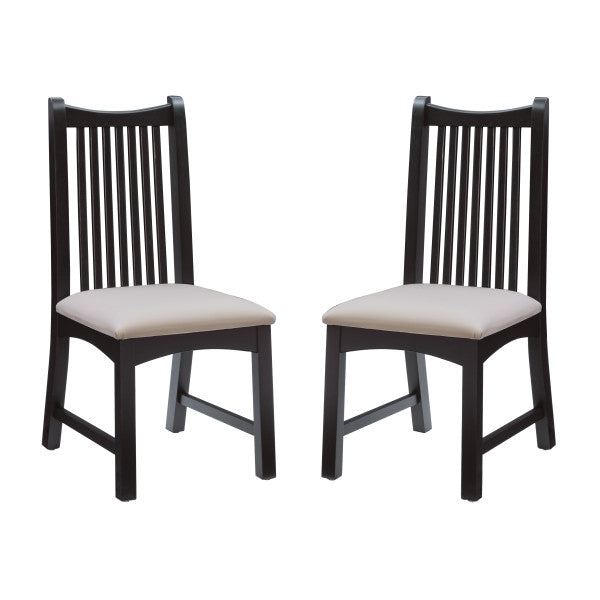 Andy Black Upholstered Chair (Set of 2)