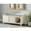 Shirley Antique White Storage Bench