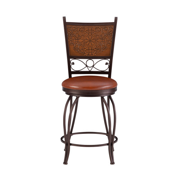 Bernet Copper Stamped Counter Stool