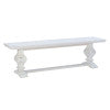 Banks White 6 Piece Table Bench 4 Chair