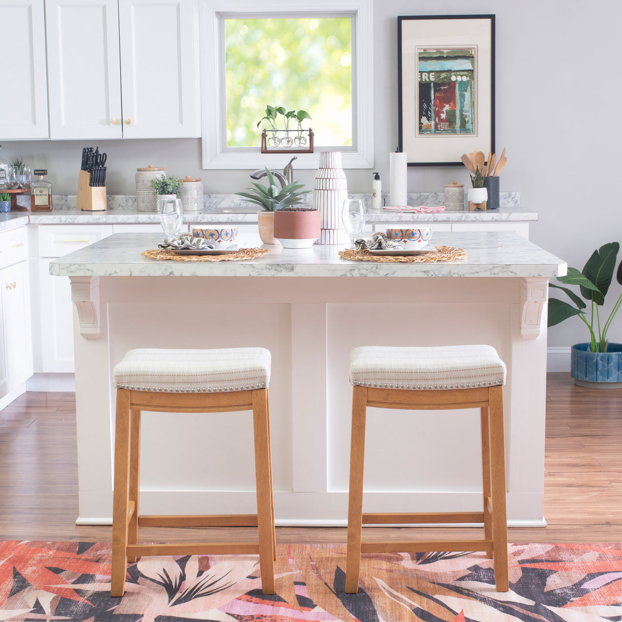 Claridge Linen Stool
