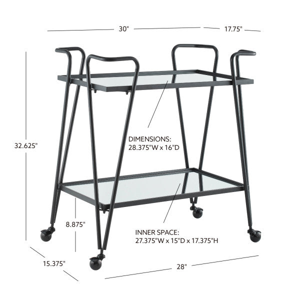 Ellie Metal Bar Cart