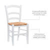 Venezia White Rush Seat Dining Chair (Set of 2)